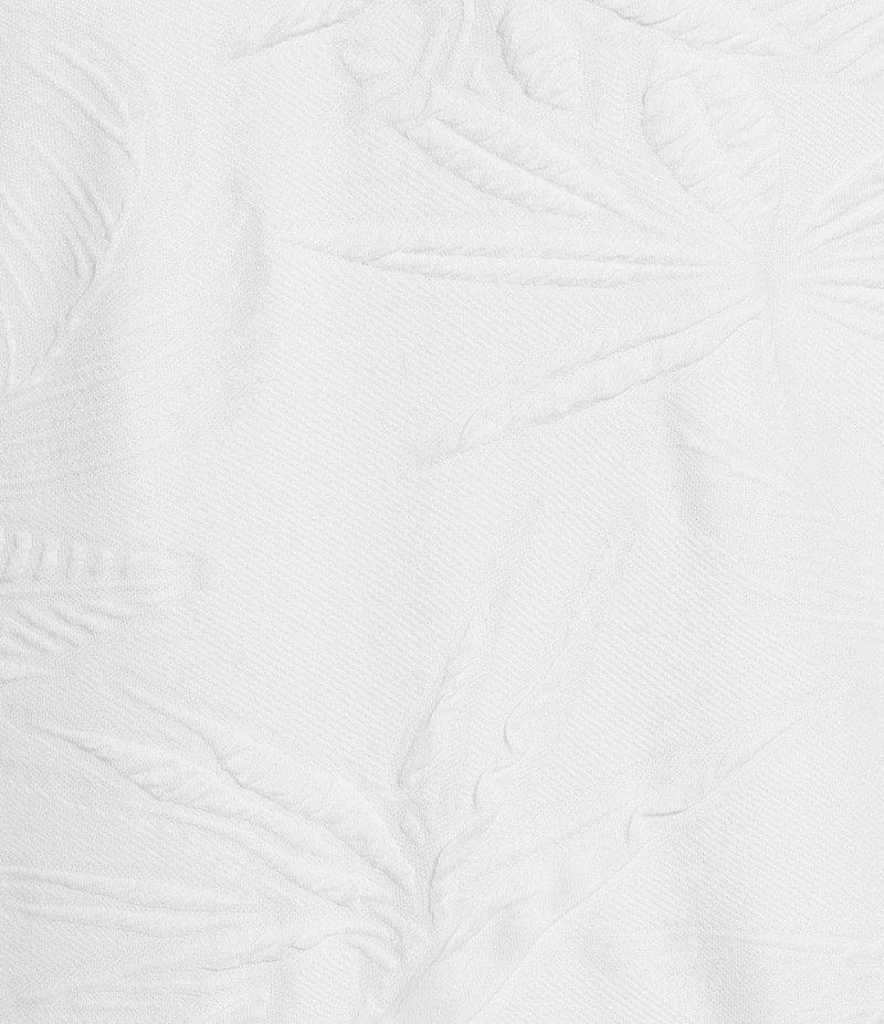 Caribbean Textured Floral Jacquard Short Sleeve Polo Shirt