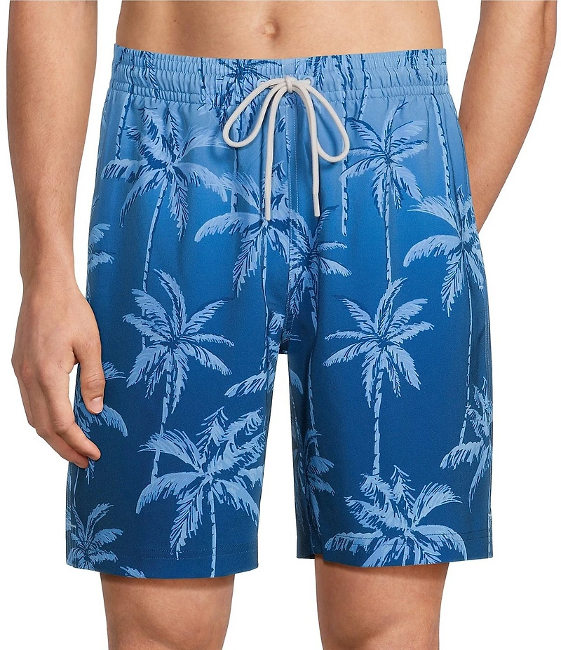 Caribbean Tonal Palms 8#double; Swim Trunks