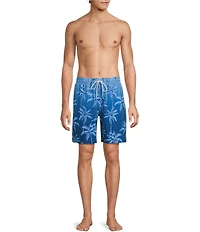 Caribbean Tonal Palms 8#double; Swim Trunks