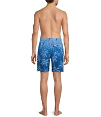 Caribbean Tonal Palms 8#double; Swim Trunks