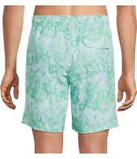 Caribbean Tropical Flower 8#double; Swim Trunks