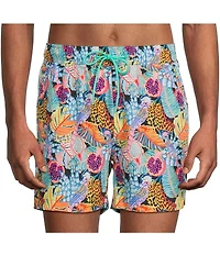 Caribbean Tropical Jungle 5#double; Swim Trunks