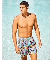 Caribbean Tropical Jungle 5#double; Swim Trunks
