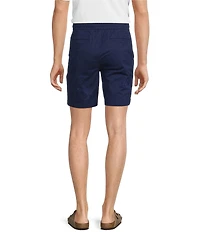 Caribbean Turtle Tonal Embroidery 7#double; Inseam Shorts