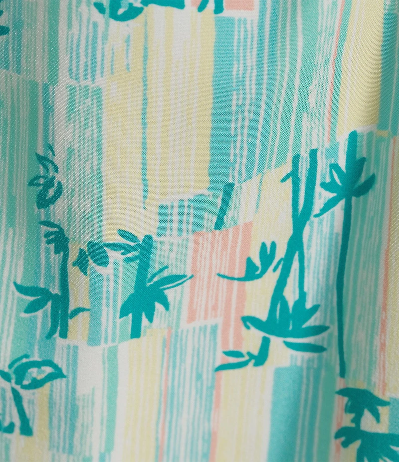 Caribbean V-stripe Palms 6#double; Swim Trunks