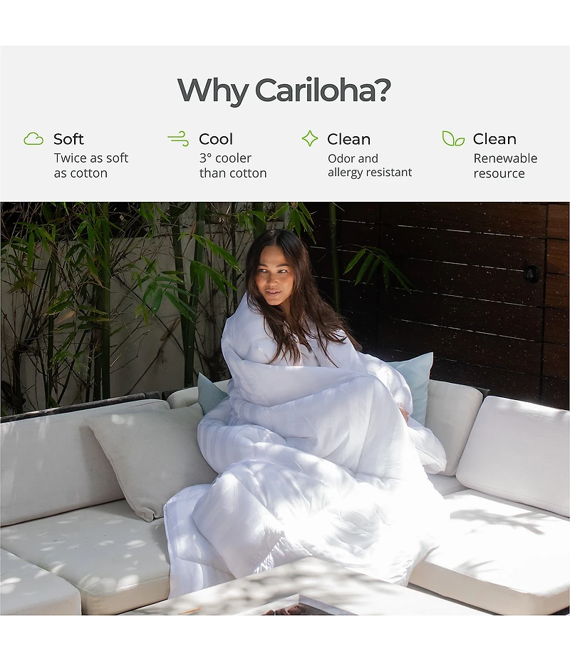 Cariloha Mid-Loft Bamboo Duvet Comforter