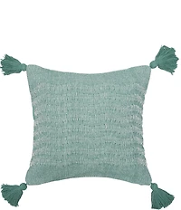 carol & frank Hodges Tassel Woven Cotton Throw Pillow