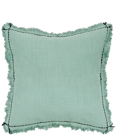 carol & frank Cheryl Dobby Weave Pick Stitch Border Decorative Pillow