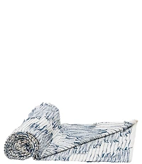 carol & frank Griffin Jacquard Woven Cotton Slub Interwoven Frayed Distressed Throw Blanket