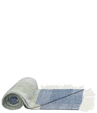 carol & frank Jason Mixed Media Chevron Stripe Citron Throw Blanket