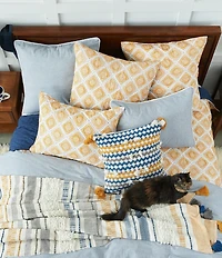 carol & frank Jensen Chevron Zig Zag Tassel Decorative Throw Pillow