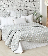 carol & frank Liam Geometric Print Cotton Voile Quilt