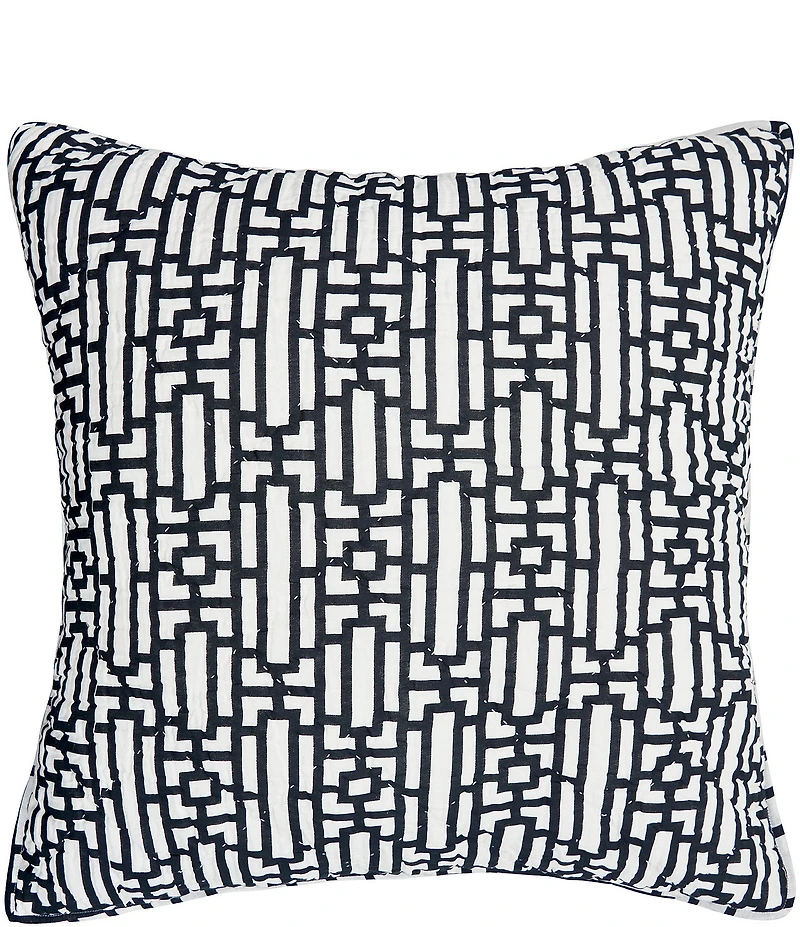 carol & frank Naya Geometric Pattern Double-Sided Euro Sham