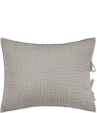 carol & frank Polly Reversible Kantha Stitch Standard Pillow Sham