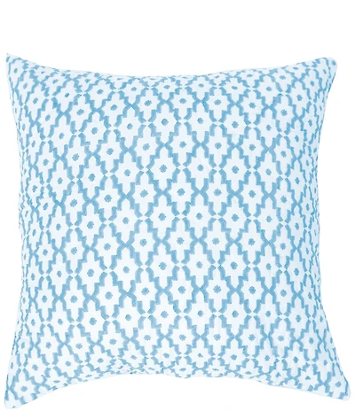 carol & frank Talley Hand-Stitched Diamond Pattern Euro Sham