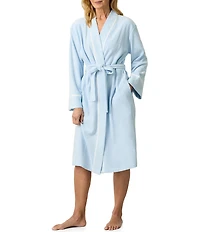Carole Hochman Cashmere Terry Long Sleeve Wrap Waltz Short Robe