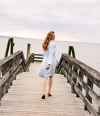 Carole Hochman Cashmere Terry Long Sleeve Wrap Waltz Short Robe