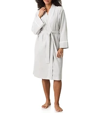 Carole Hochman Cashmere Terry Long Sleeve Wrap Waltz Short Robe