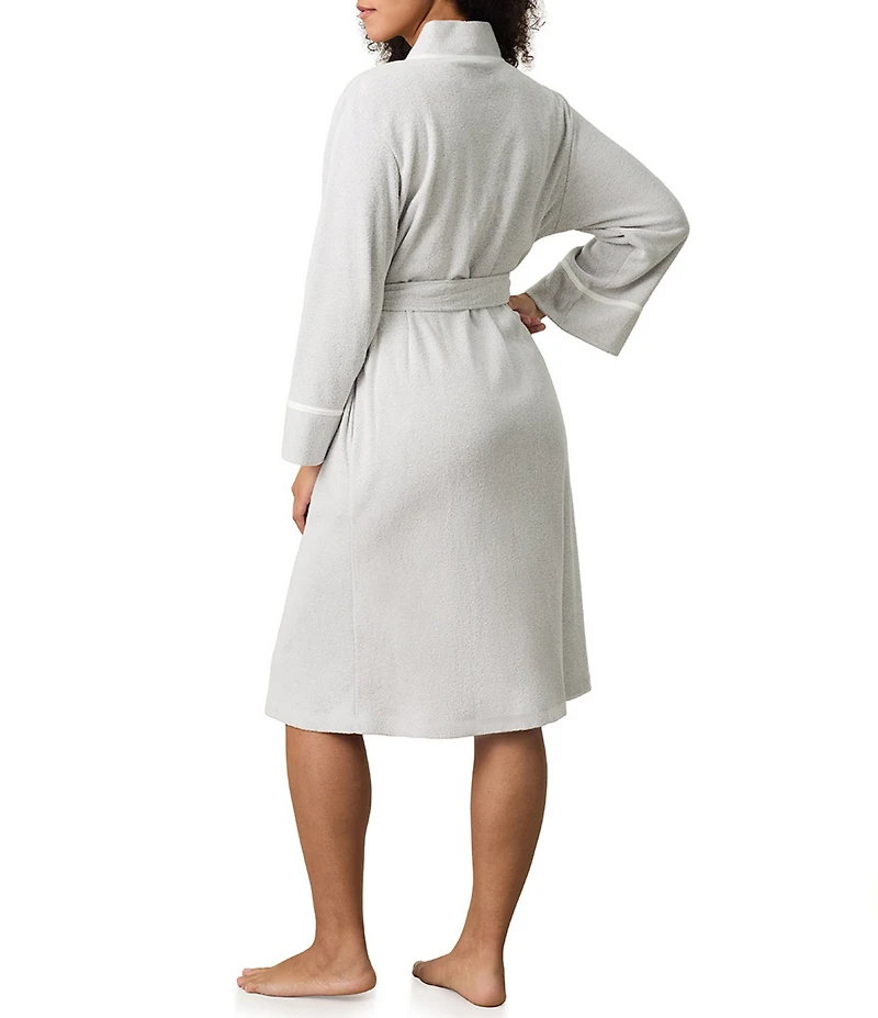 Carole Hochman Cashmere Terry Long Sleeve Wrap Waltz Short Robe