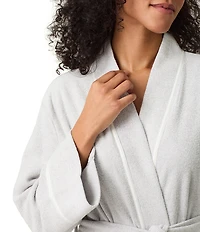 Carole Hochman Cashmere Terry Long Sleeve Wrap Waltz Short Robe
