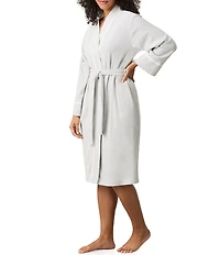 Carole Hochman Cashmere Terry Long Sleeve Wrap Waltz Short Robe