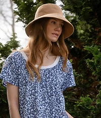 Carole Hochman Floral Print Short Sleeve Round Neck Jersey Knit Capri Pajama Set