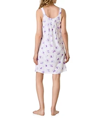 Carole Hochman Floral Print Sleeveless Scoop Neck Jersey Knit Short Nightgown