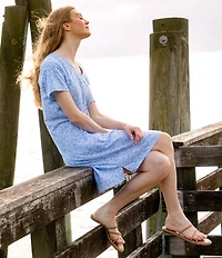 Carole Hochman Short Sleeve V-Neck Jersey Knit Floral Print Nightgown