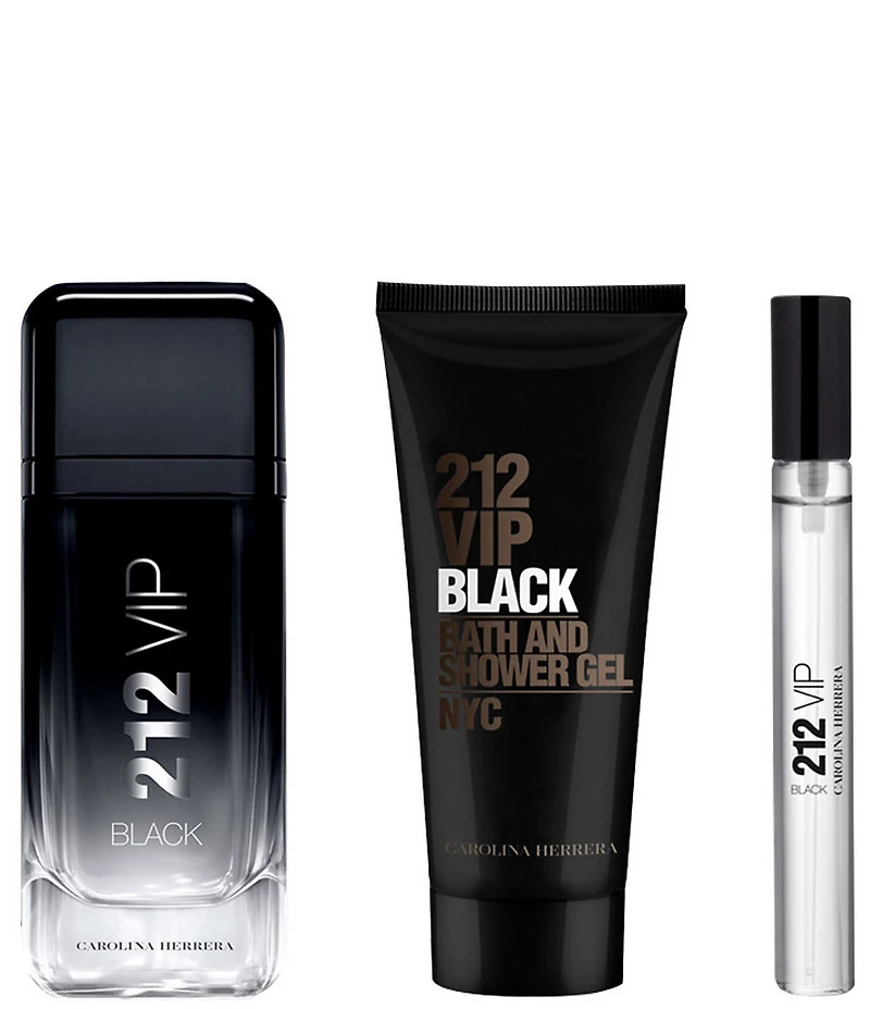 Carolina Herrera 212 VIP Black Men's 3-pc Gift Set