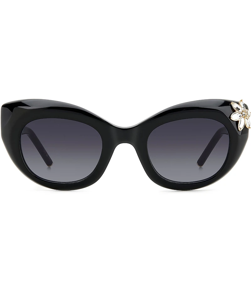 Carolina Herrera HER-0215 50mm Floral Detail Cat Eye Statement Sunglasses