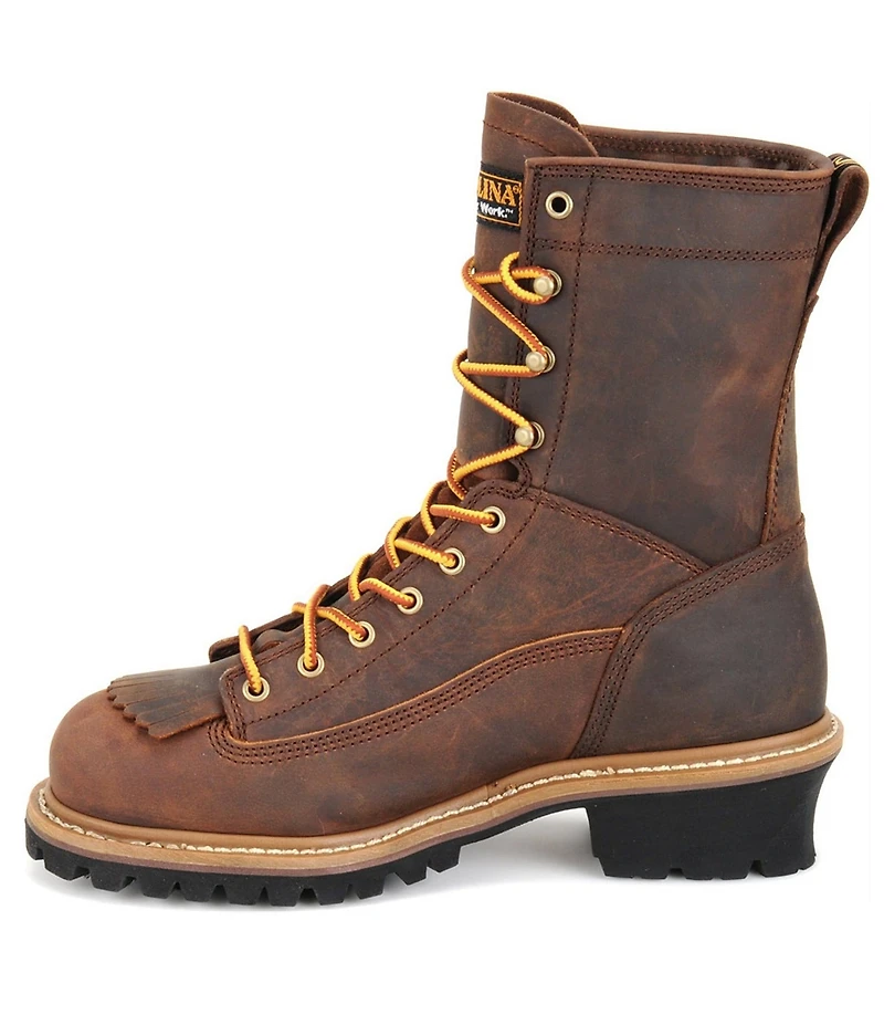 Carolina Men's Spruce Waterproof Leather Kiltie Steel Toe Logger Work Boots