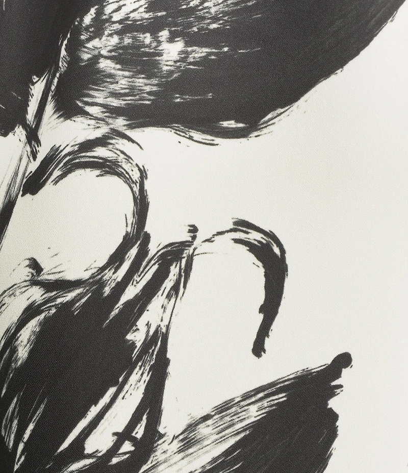 Caroline Rose Coordinating Brushstroke Floral Print Straight-Leg Pull-On Pants