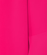 Caroline Rose Julia Matte Crepe Crew Neck 3/4 Ruffled Sleeve High-Low Hem Top