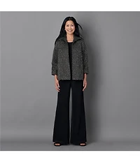 Caroline Rose Matte Crepe Flat Front Elastic Waist Wide Leg Coordinating Pants