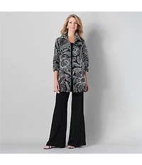 Caroline Rose Matte Crepe Flat Front Elastic Waist Wide Leg Coordinating Pants