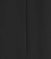 Caroline Rose Matte Crepe Scoop Neck Elbow Flutter Sleeve Dress