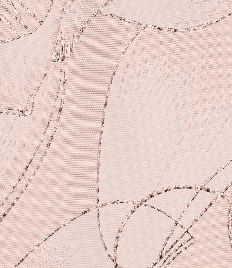 Caroline Rose Plus Luminous Lilies Jacquard Notch Collar Bracelet Sleeve Party Jacket