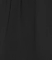 Caroline Rose Plus Matte Crepe Flat Front Elastic Waist Flare Hem Long Skirt