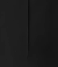 Caroline Rose Plus Matte Crepe Scoop Neck Elbow Flutter Sleeve Dress