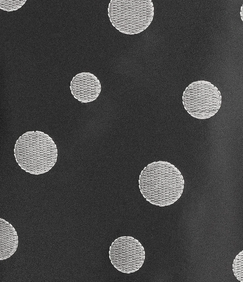 Caroline Rose Plus Size Embroidered Dot Pattern Scoop Neck 3/4 Ruffle Cuff Sleeve Shift Dress