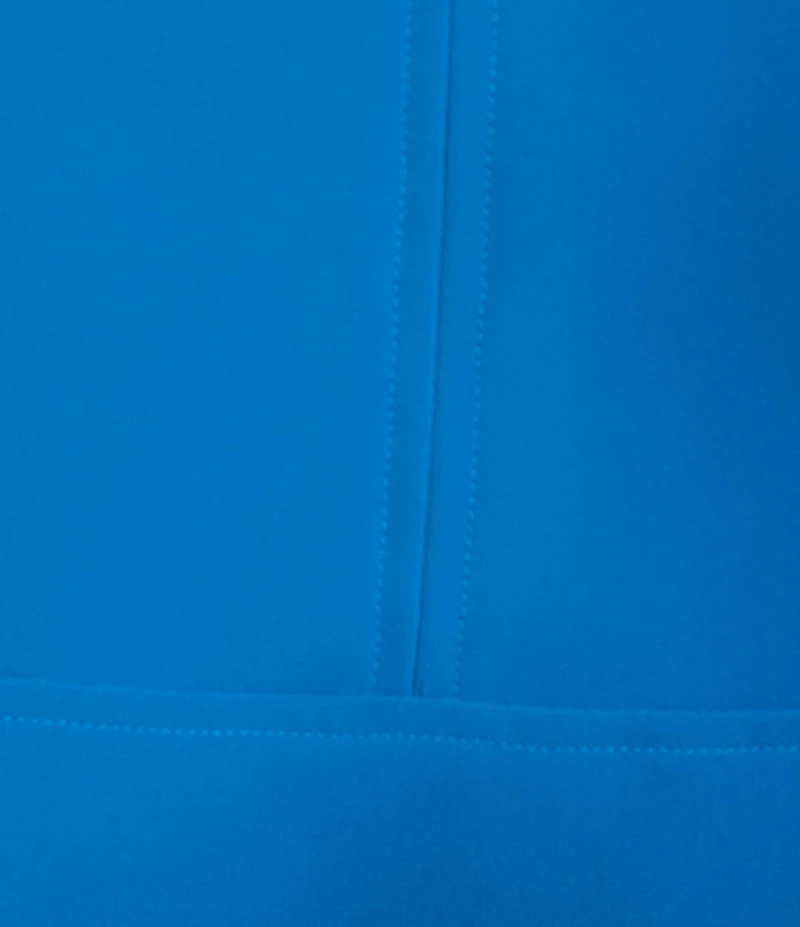 Caroline Rose Plus Size Harper Stretch Crepe Scoop Neck Elbow Sleeve High-Low Hem A-Line Dress