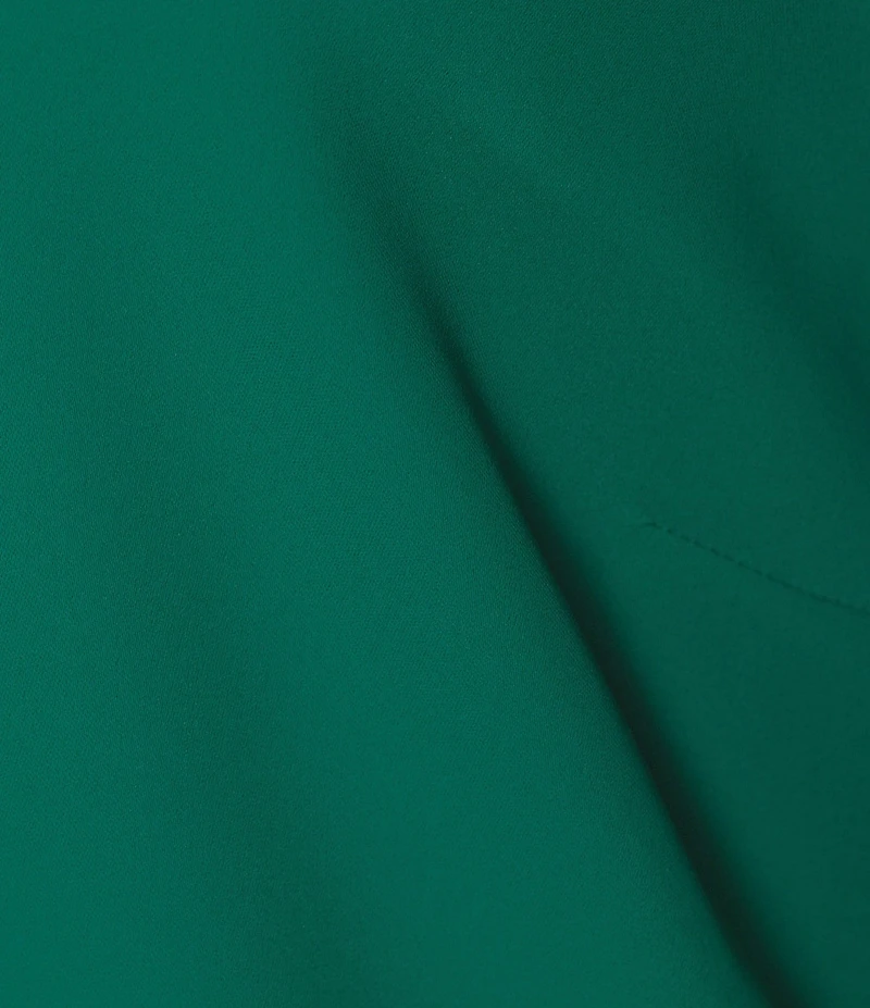 Caroline Rose Plus Size Julia Matte Crepe Round Neck 3/4 Ruffle Sleeve Shift Dress