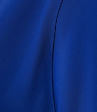 Caroline Rose Plus Size Julia Matte Crepe Round Neck 3/4 Ruffle Sleeve Shift Dress
