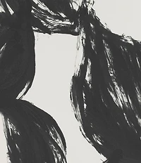 Caroline Rose Plus Size Vivianna Brushstroke Floral Print V-Neck 3/4 Sleeve Shift Dress