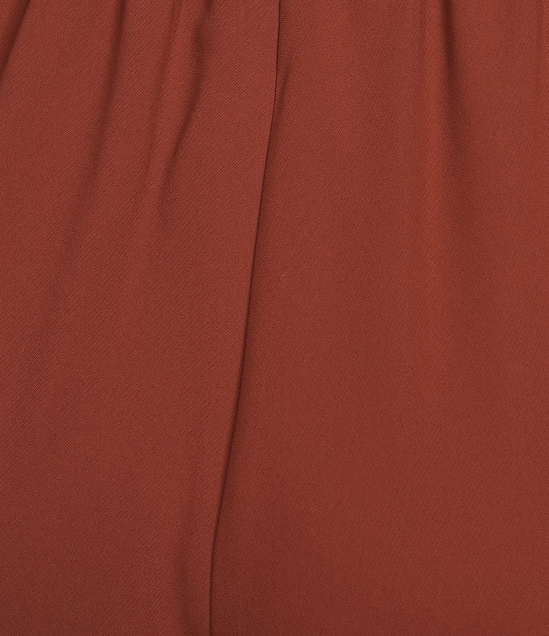 Caroline Rose Matte Crepe Pull-On Straight Leg Pants
