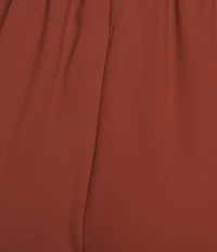 Caroline Rose Matte Crepe Pull-On Straight Leg Pants