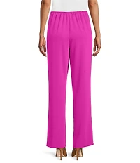 Caroline Rose Matte Crepe Pull-On Straight Leg Pants