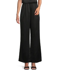 Caroline Rose Soft Satin Wide Leg Pull-On Coordinating Pants