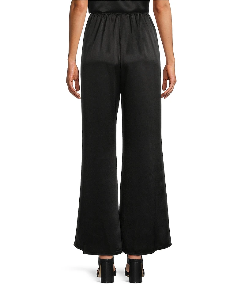 Caroline Rose Soft Satin Wide Leg Pull-On Coordinating Pants