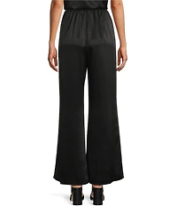 Caroline Rose Soft Satin Wide Leg Pull-On Coordinating Pants